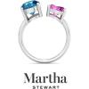 imageMartha Stewart 3 34 Carat Two Stone Gemstone Ring For Women in Sterling Silver Gemstone Jewelry For WomenOption 1