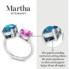 imageMartha Stewart 3 34 Carat Two Stone Gemstone Ring For Women in Sterling Silver Gemstone Jewelry For WomenOption 1