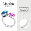 imageMartha Stewart 3 34 Carat Two Stone Gemstone Ring For Women in Sterling Silver Gemstone Jewelry For WomenOption 1