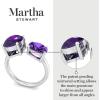 imageMartha Stewart 3 34 Carat Two Stone Gemstone Ring For Women in Sterling Silver Gemstone Jewelry For WomenOption 7