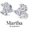 imageMartha Stewart 3 Carat Lab Grown Diamond Cluster Stud Earrings Heart Shapes in 14K Goldwhitegold