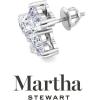 imageMartha Stewart 3 Carat Lab Grown Diamond Cluster Stud Earrings Heart Shapes in 14K Goldwhitegold