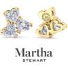 imageMartha Stewart 3 Carat Lab Grown Diamond Cluster Stud Earrings Heart Shapes in 14K Goldyellowgold