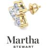 imageMartha Stewart 3 Carat Lab Grown Diamond Cluster Stud Earrings Heart Shapes in 14K Goldyellowgold