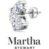 imageMartha Stewart 3 Carat Lab Grown Diamond Cluster Stud Earrings Marquise Round Oval Shapes in 14K Goldwhitegold