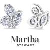 imageMartha Stewart 3 Carat Lab Grown Diamond Cluster Stud Earrings Marquise Round Oval Shapes in 14K Goldwhitegold