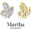 imageMartha Stewart 3 Carat Lab Grown Diamond Cluster Stud Earrings Marquise Round Oval Shapes in 14K Goldyellowgold