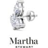imageMartha Stewart 3 Carat Lab Grown Diamond Cluster Stud Earrings Marquise Round Pear Shapes in 14K Goldwhitegold