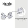 imageMartha Stewart 3 Carat Lab Grown Diamond Cluster Stud Earrings Pear Round Oval Shapes in 14K Goldwhitegold