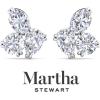 imageMartha Stewart 3 Carat Lab Grown Diamond Cluster Stud Earrings Pear Round Oval Shapes in 14K Goldwhitegold