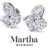 imageMartha Stewart 3 Carat Lab Grown Diamond Cluster Stud Earrings Pear Round Oval Shapes in 14K Goldwhitegold
