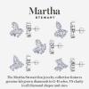 imageMartha Stewart 3 Carat Lab Grown Diamond Cluster Stud Earrings Pear Round Oval Shapes in 14K Goldwhitegold