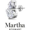 imageMartha Stewart 3 Carat Lab Grown Diamond Cluster Stud Earrings Pear Round Oval Shapes in 14K Goldwhitegold