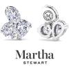 imageMartha Stewart 3 Carat Lab Grown Diamond Cluster Stud Earrings Pear Round Oval Shapes in 14K Goldwhitegold