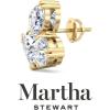 imageMartha Stewart 3 Carat Lab Grown Diamond Cluster Stud Earrings Pear Round Oval Shapes in 14K Goldyellowgold