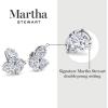 imageMartha Stewart 3 Carat Lab Grown Diamond Cluster Stud Earrings Pear Shapes in 14K Goldwhitegold