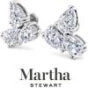 imageMartha Stewart 3 Carat Lab Grown Diamond Cluster Stud Earrings Pear Shapes in 14K Goldwhitegold