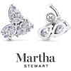 imageMartha Stewart 3 Carat Lab Grown Diamond Cluster Stud Earrings Pear Shapes in 14K Goldwhitegold