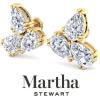 imageMartha Stewart 3 Carat Lab Grown Diamond Cluster Stud Earrings Pear Shapes in 14K Goldyellowgold