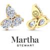 imageMartha Stewart 3 Carat Lab Grown Diamond Cluster Stud Earrings Pear Shapes in 14K Goldyellowgold