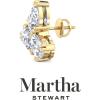 imageMartha Stewart 3 Carat Lab Grown Diamond Cluster Stud Earrings Pear Shapes in 14K Goldyellowgold