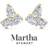 imageMartha Stewart 3 Carat Lab Grown Diamond Cluster Stud Earrings Pear Shapes in 14K Goldyellowgold