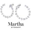 imageMartha Stewart 3 Carat Lab Grown Diamond Hoop Earrings 14 Karat Gold Diamond Hoop Earrings for Women Fancywhitegold