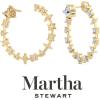 imageMartha Stewart 3 Carat Lab Grown Diamond Hoop Earrings 14 Karat Gold Diamond Hoop Earrings for Women Fancyyellowgold