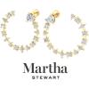 imageMartha Stewart 3 Carat Lab Grown Diamond Hoop Earrings 14 Karat Gold Diamond Hoop Earrings for Women Fancyyellowgold