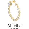 imageMartha Stewart 3 Carat Lab Grown Diamond Hoop Earrings 14 Karat Gold Diamond Hoop Earrings for Women Fancyyellowgold