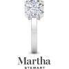 imageMartha Stewart 3 Carat Lab Grown Diamond Ring Five Stone Diamond Engagement Ring in 14 Karat Goldwhitegold