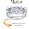 imageMartha Stewart 3 Carat Lab Grown Diamond Ring Five Stone Diamond Engagement Ring in 14 Karat Goldwhitegold