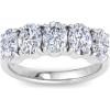 imageMartha Stewart 3 Carat Lab Grown Diamond Ring Five Stone Diamond Engagement Ring in 14 Karat Goldwhitegold