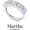 imageMartha Stewart 3 Carat Lab Grown Diamond Ring Five Stone Diamond Engagement Ring in 14 Karat Goldwhitegold