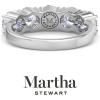 imageMartha Stewart 3 Carat Lab Grown Diamond Ring Five Stone Diamond Engagement Ring in 14 Karat Goldwhitegold