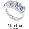 imageMartha Stewart 3 Carat Lab Grown Diamond Ring Five Stone Diamond Engagement Ring in 14 Karat Goldwhitegold