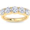 imageMartha Stewart 3 Carat Lab Grown Diamond Ring Five Stone Diamond Engagement Ring in 14 Karat Goldyellowgold