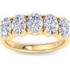 imageMartha Stewart 3 Carat Lab Grown Diamond Ring Five Stone Diamond Engagement Ring in 14 Karat Goldyellowgold