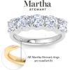 imageMartha Stewart 3 Carat Lab Grown Diamond Ring Five Stone Diamond Engagement Ring in 14 Karat Goldyellowgold