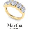 imageMartha Stewart 3 Carat Lab Grown Diamond Ring Five Stone Diamond Engagement Ring in 14 Karat Goldyellowgold