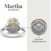 imageMartha Stewart 4 12 Carat Oval Shape Gemstone Ring with Lab Grown Diamonds in Sterling Silver Choose Your GemstoneCitrine