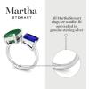 imageMartha Stewart 4 12 Carat Two Stone Gemstone Ring For Women in Sterling Silver Gemstone Jewelry For WomenOption 1