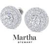 imageMartha Stewart 4 Carat Lab Grown Diamond Halo Stud Earrings In 14K Gold Lab Grown Diamond Earrings for Womenwhitegold