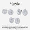 imageMartha Stewart 4 Carat Lab Grown Diamond Halo Stud Earrings In 14K Gold Lab Grown Diamond Earrings for Womenwhitegold