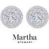 imageMartha Stewart 4 Carat Lab Grown Diamond Halo Stud Earrings In 14K Gold Lab Grown Diamond Earrings for Womenwhitegold