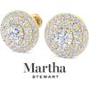 imageMartha Stewart 4 Carat Lab Grown Diamond Halo Stud Earrings In 14K Gold Lab Grown Diamond Earrings for Womenyellowgold