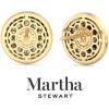 imageMartha Stewart 4 Carat Lab Grown Diamond Halo Stud Earrings In 14K Gold Lab Grown Diamond Earrings for Womenyellowgold