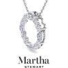imageMartha Stewart 4 Carat Lab Grown Diamond Marquise and Round Circle Necklace In 14 Karat Gold Lab Grown Diamond Necklace For Womenwhitegold