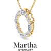 imageMartha Stewart 4 Carat Lab Grown Diamond Marquise and Round Circle Necklace In 14 Karat Gold Lab Grown Diamond Necklace For Womenyellowgold