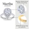 imageMartha Stewart 4 Carat Lab Grown Diamond Ring Halo Diamond Engagement Ring in 14 Karat Goldwhitegold